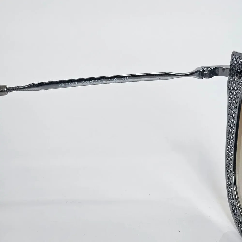Valentino Gunmetal Cat Eye Sunglasses w/ Gold Gradient Lenses‎